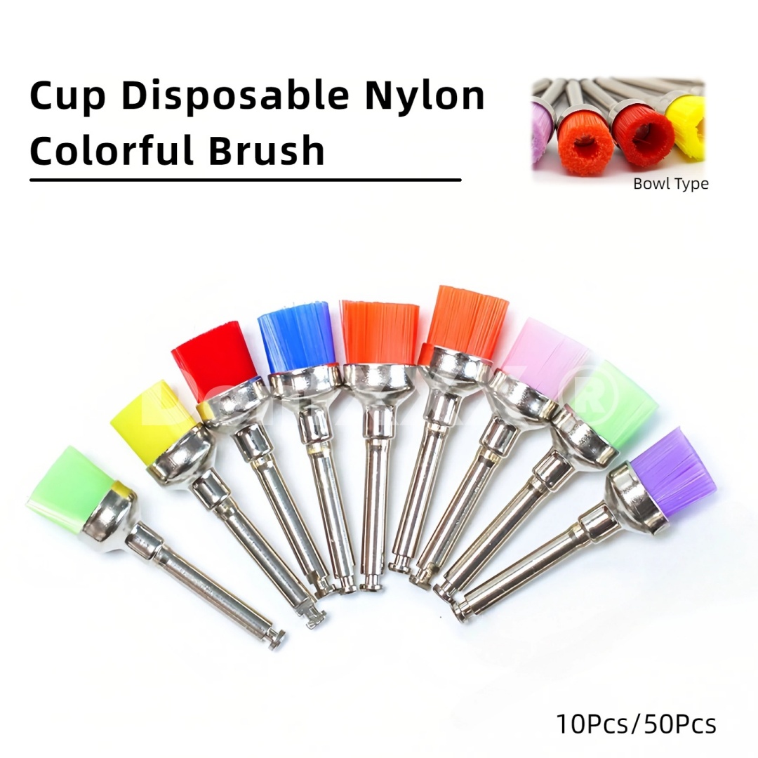Art Craft Store - Bowl Nylon Polishing Brushes, Colorful, Latch