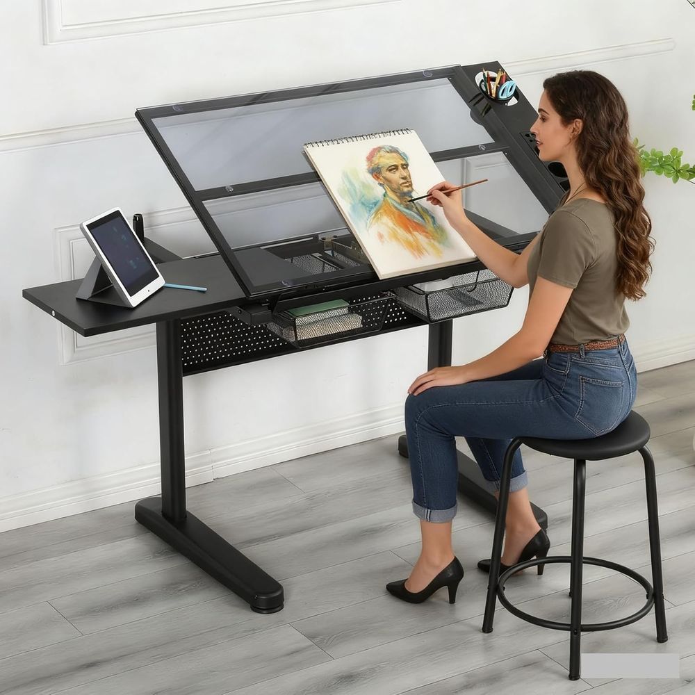 Art & Craft Jojo - Adjustable Height Art Table with Storage