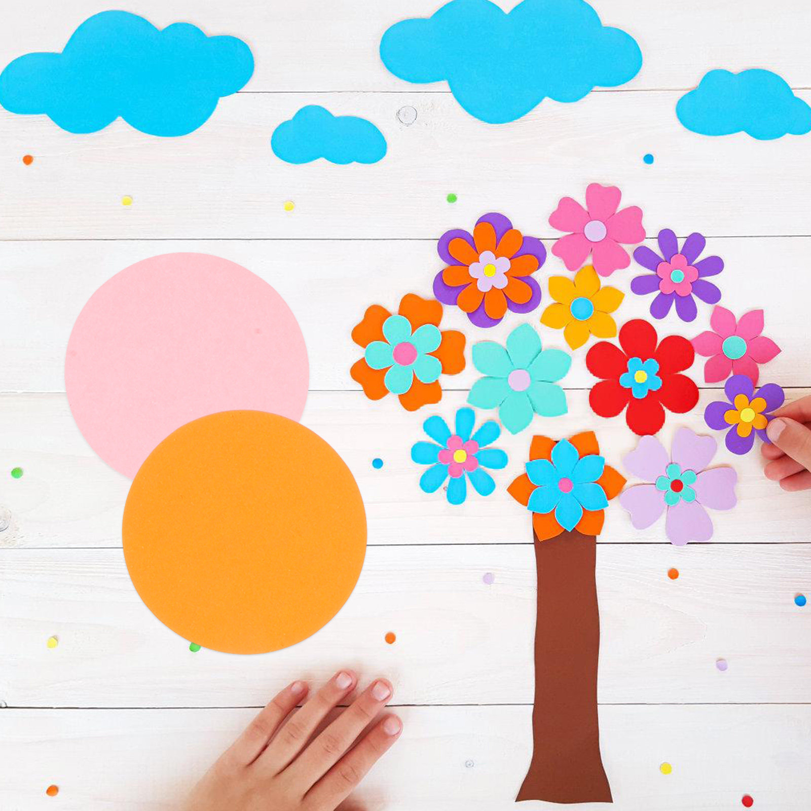 Art Craft With Paper - 100 Sheets Cartoon Paper-Cut Kit for