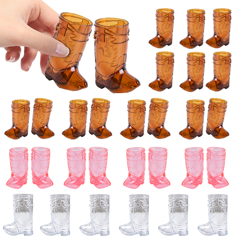 Art Craft Glasses - 10PCS Cowboy Boot Shot Glasses Mini