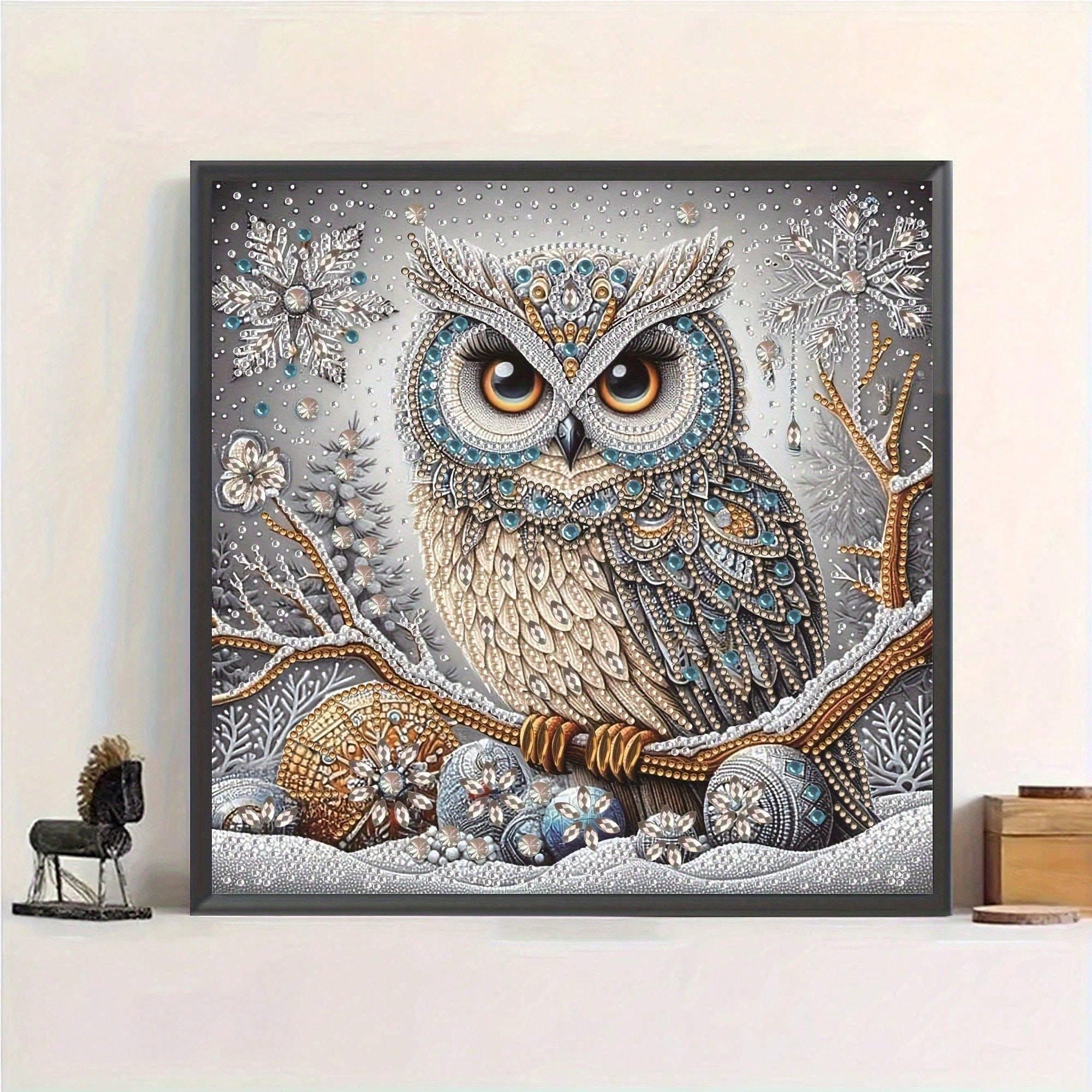 Art Craft Kits For Adults - 5D Special Shape Owl Diamond Art