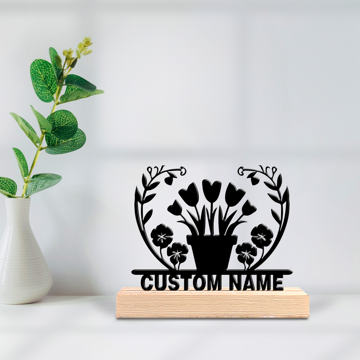 Art Craft Gifts - 1pc flower grass Custom Text Iron