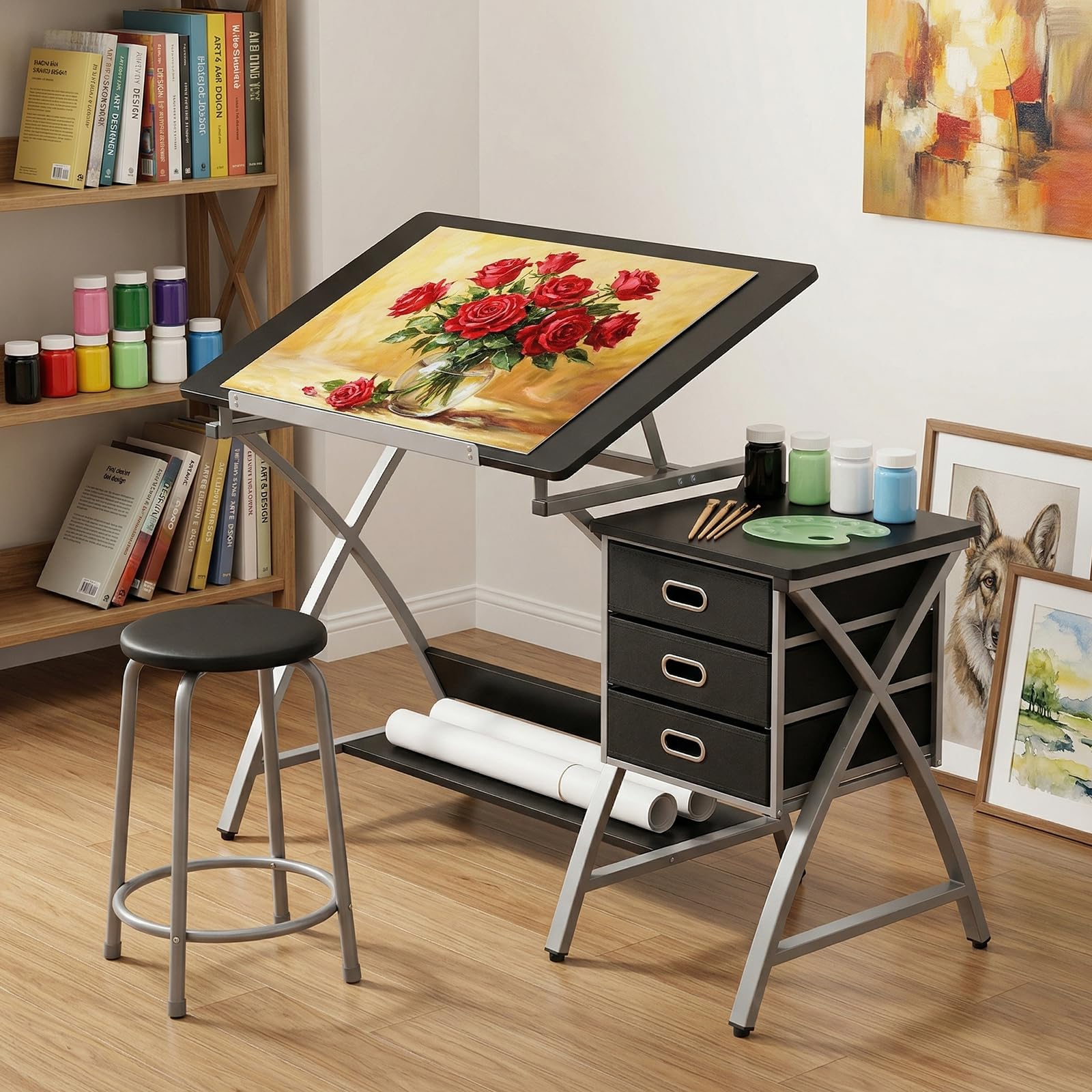 Art & Craft Jojo - Tabletop Adjustable Drafting Table, Drawing Table