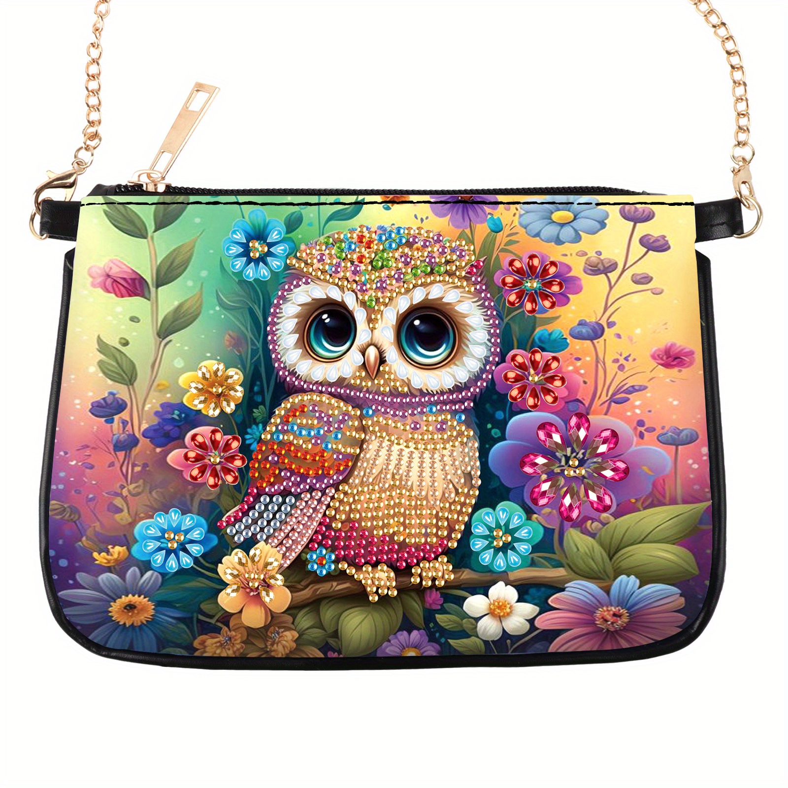 Art Craft Kits For Adults - Colorful Owl Diamond Art Painting bag
