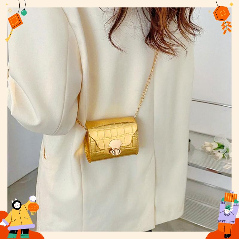 Art Craft Bag - Mini bag, yellow and gold niche