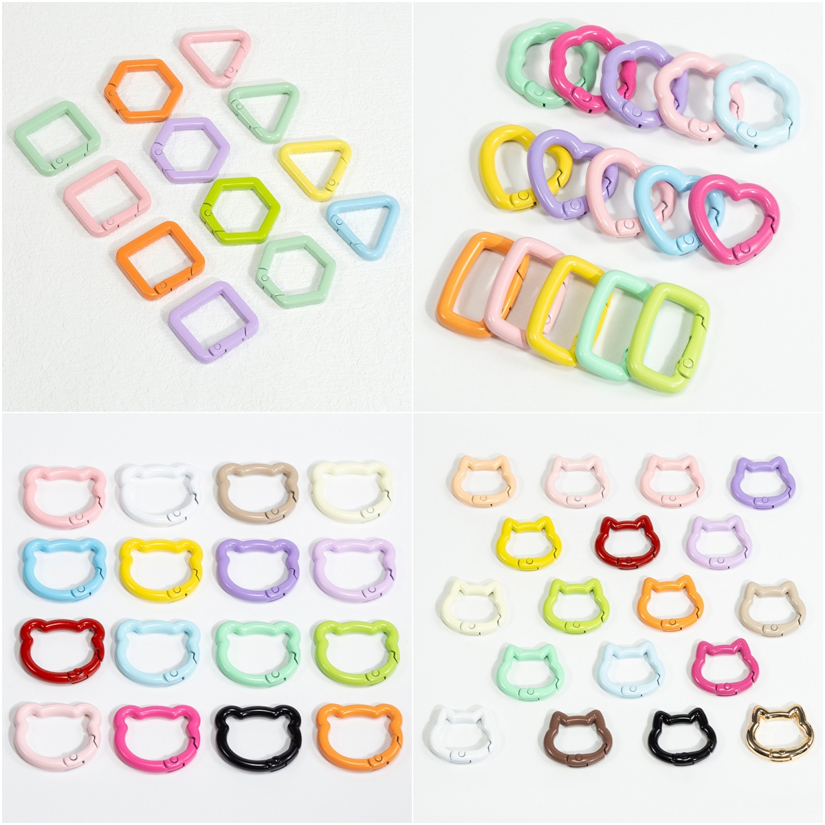 Art Craft Gifts - 5pcs Cute Heart Cat Keychain Rings