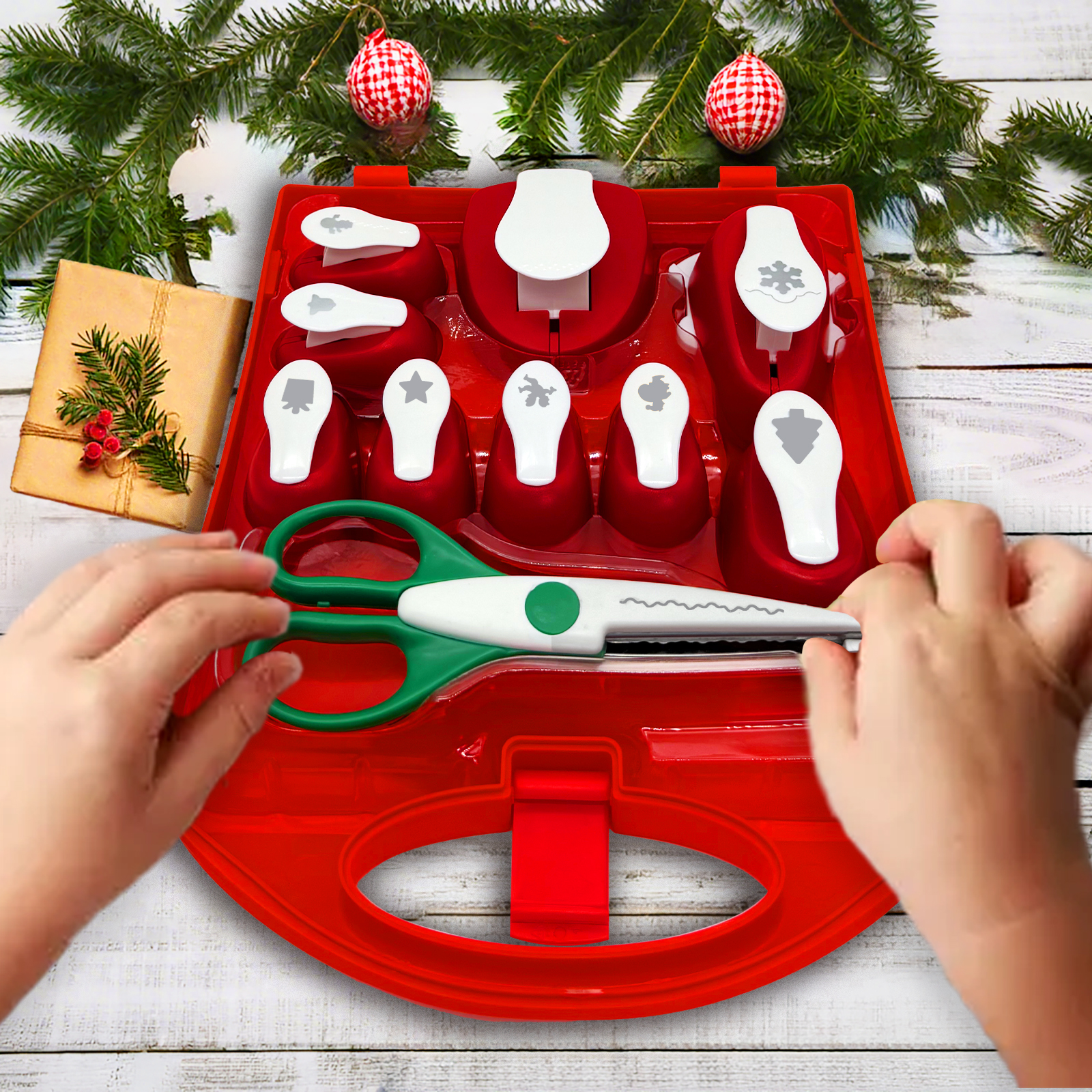 Craft And Art Difference - Deluxe Christmas Pattern Punch set With
