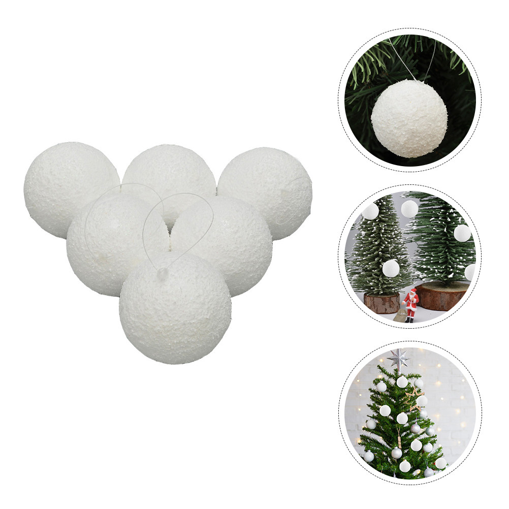 Art Craft School - 6Pcs White Art Ball Pack Dense