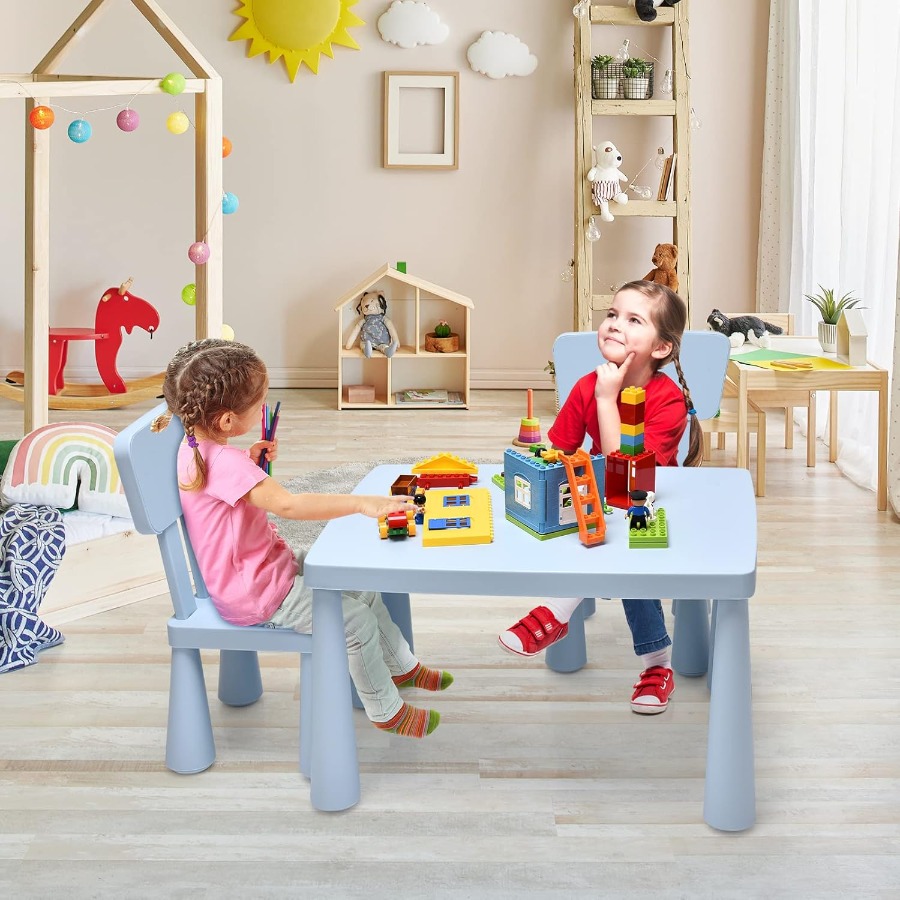 Art Craft Toddlers - Plastic Activity Table And 2 Chairs