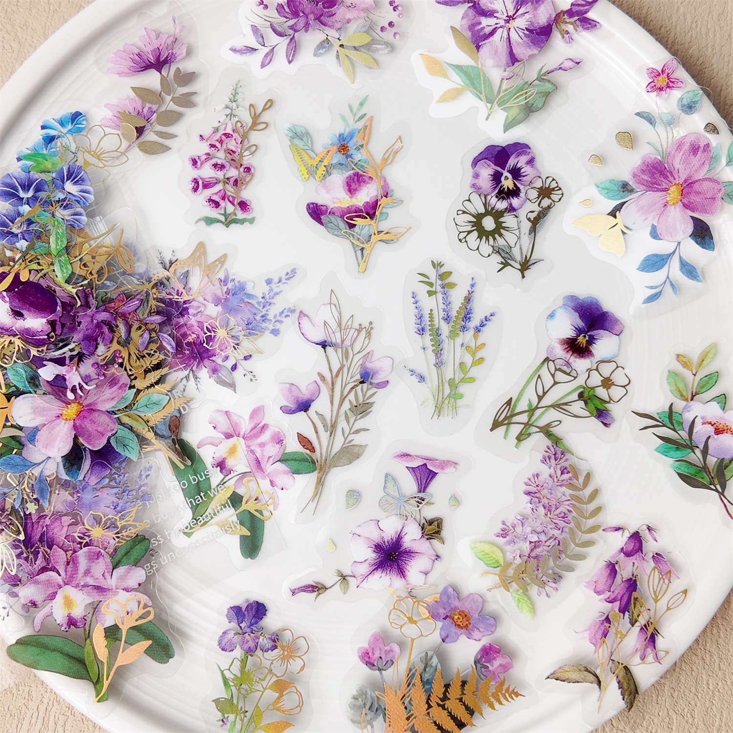 Art Craft Journal - 40Pcs PET Plant Flower Stickers DIY