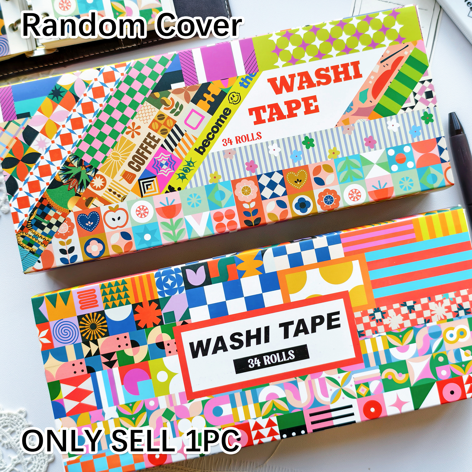 Art Craft Journal - Random Cover 34 Rolls Aesthetics Washi