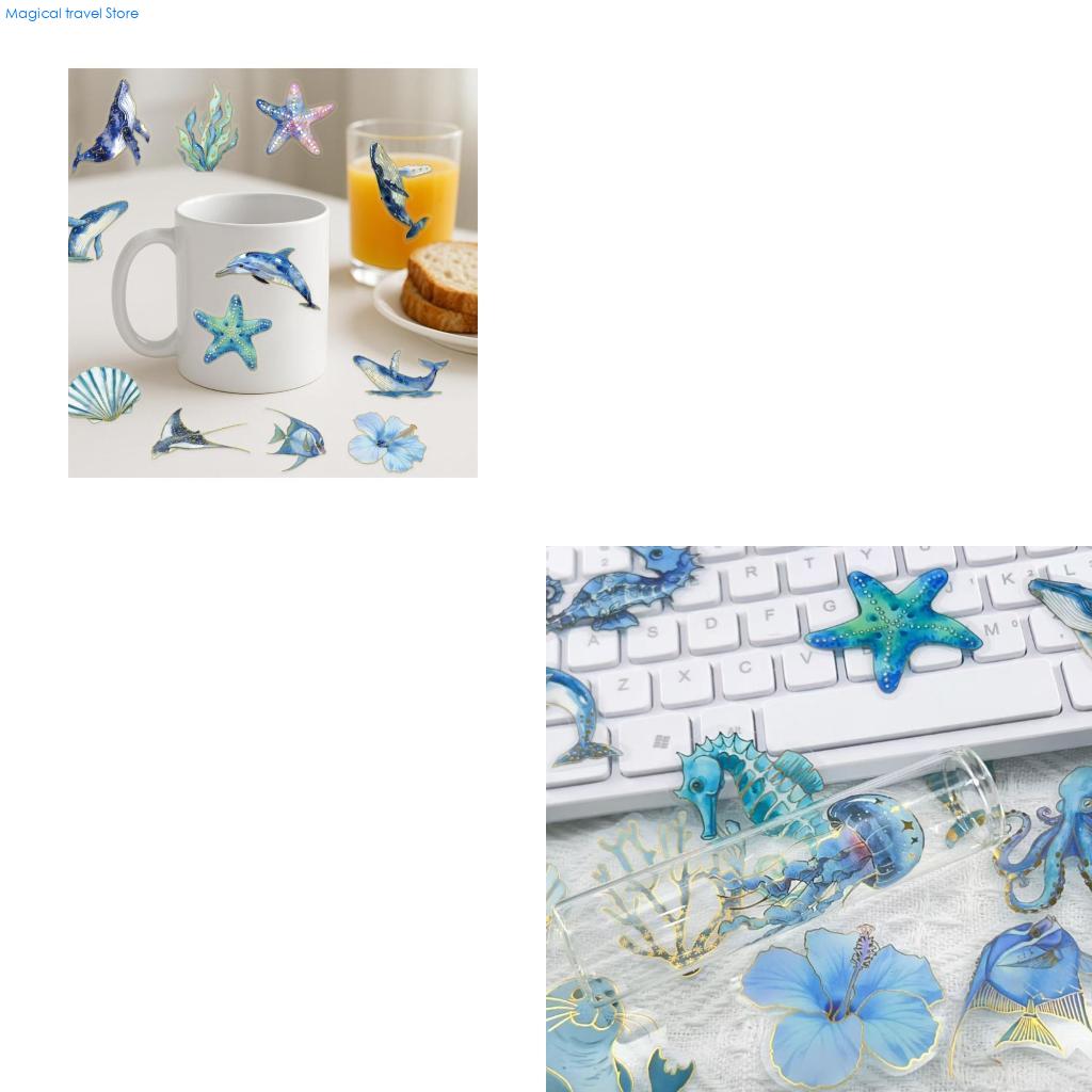 Art Craft Description - N2UB 50Pcs Underwater Theme Sticker Waterproof