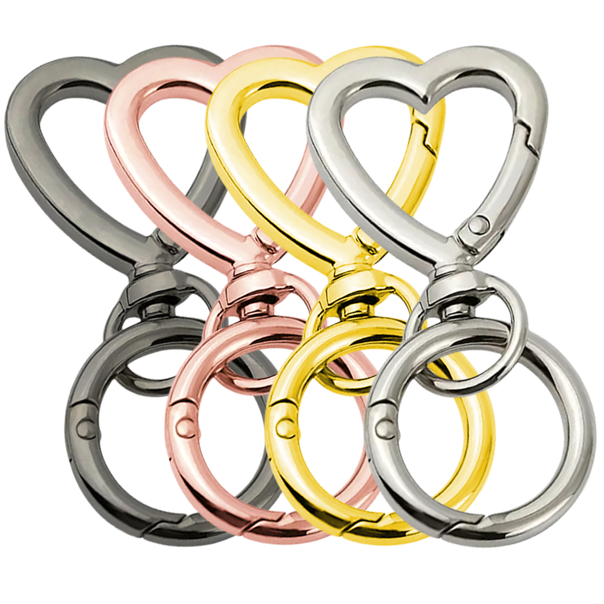 Art Craft Gifts - 5/10/20/40 Sets Double Opening Swivel Keychain