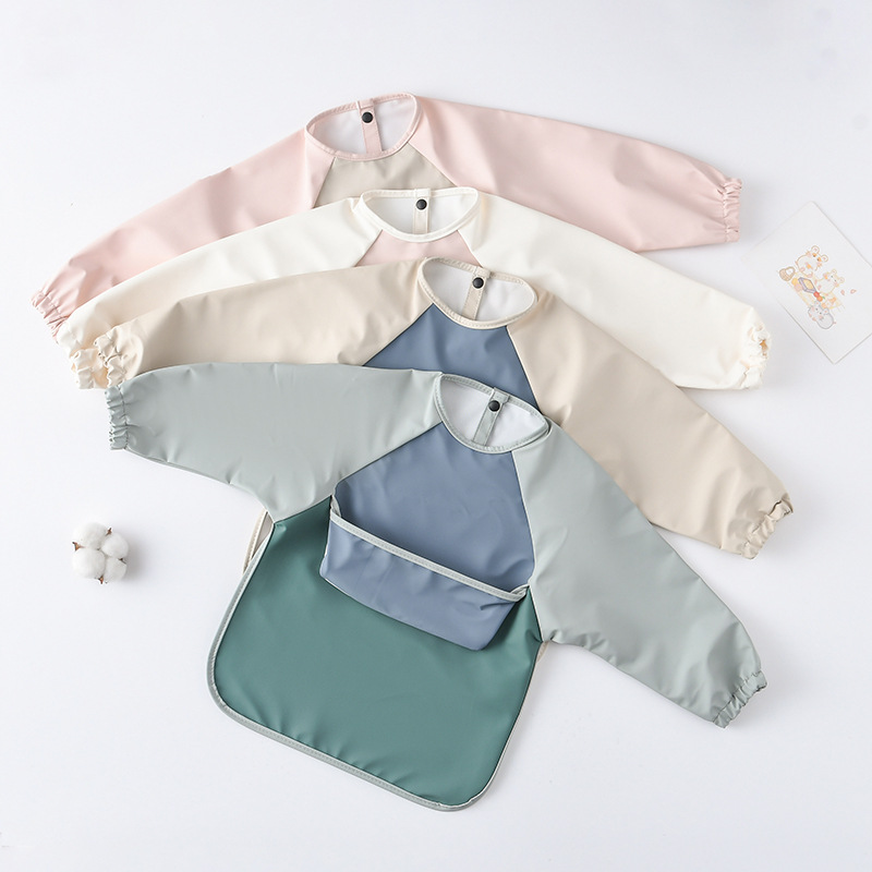 Kids Baby Long Sleeved PU Bibs - Art Craft 3 Year Old avaliação e preço