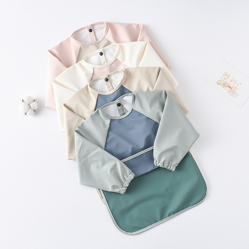 Kids Baby Long Sleeved PU Bibs - Art Craft 3 Year Old avaliação e preço