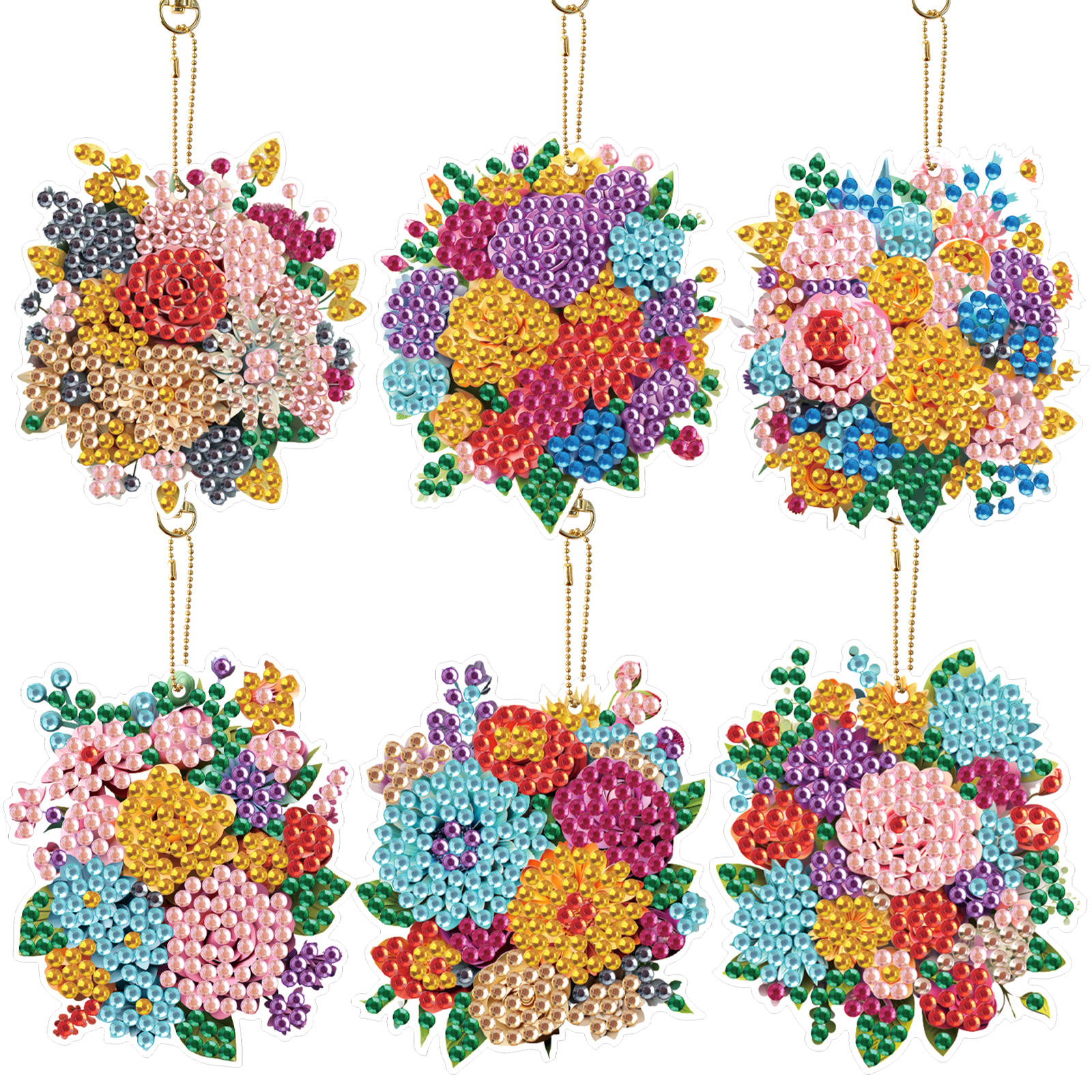 6PCS Diamond Art Painting Keyc - Art Craft Bag avaliação e preço