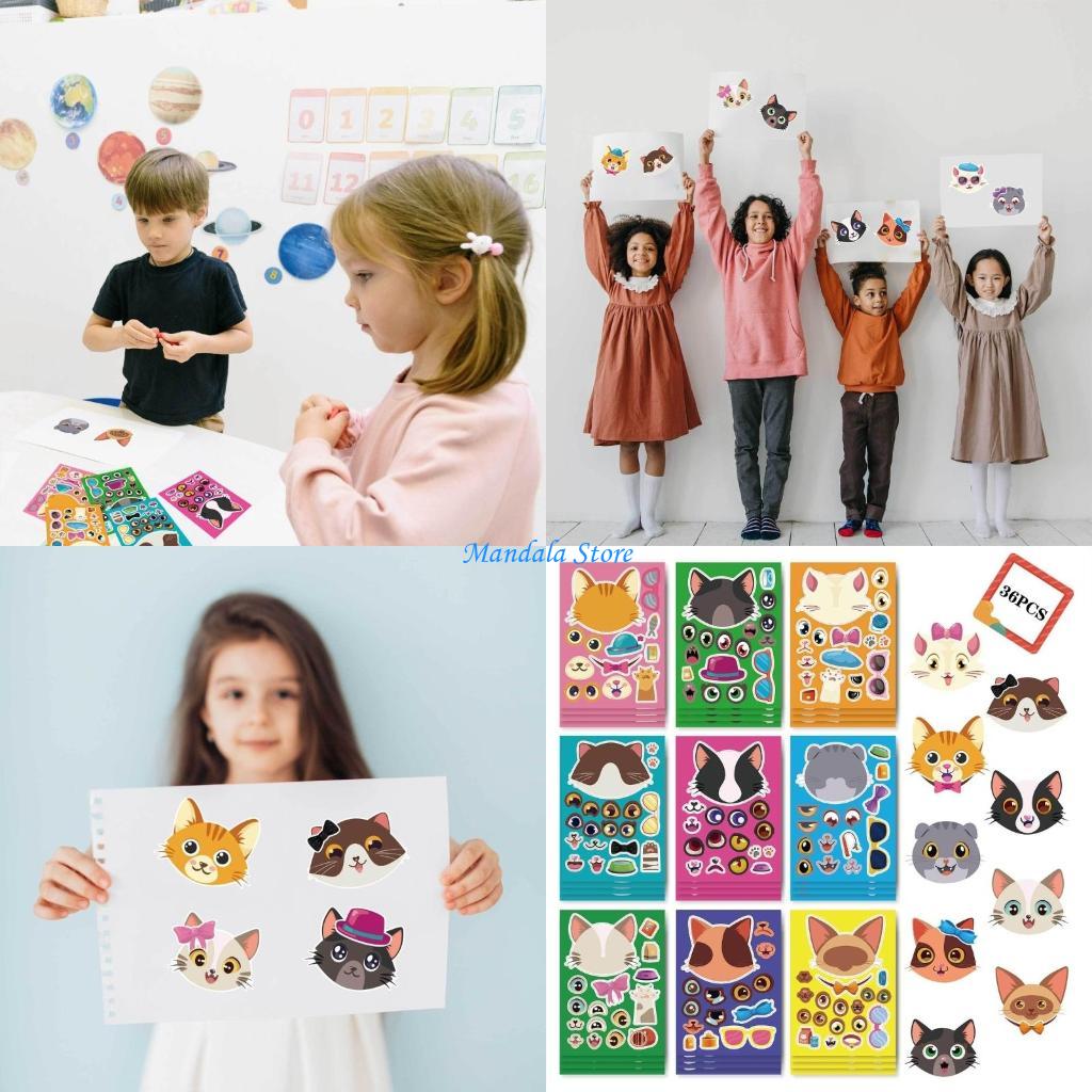 U2JC 36Pcs Cats Stickers Schoo - Art Craft Description avaliação e preço