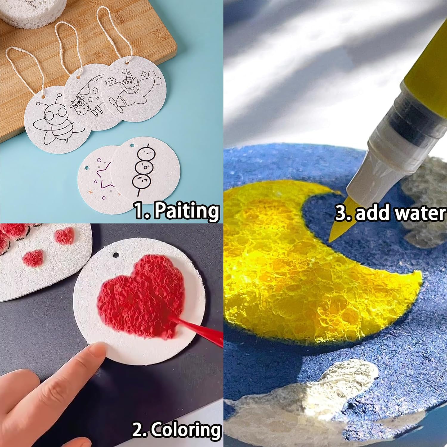 3D Puffy Foam Texture Painting - Art Craft With Paper avaliação e preço