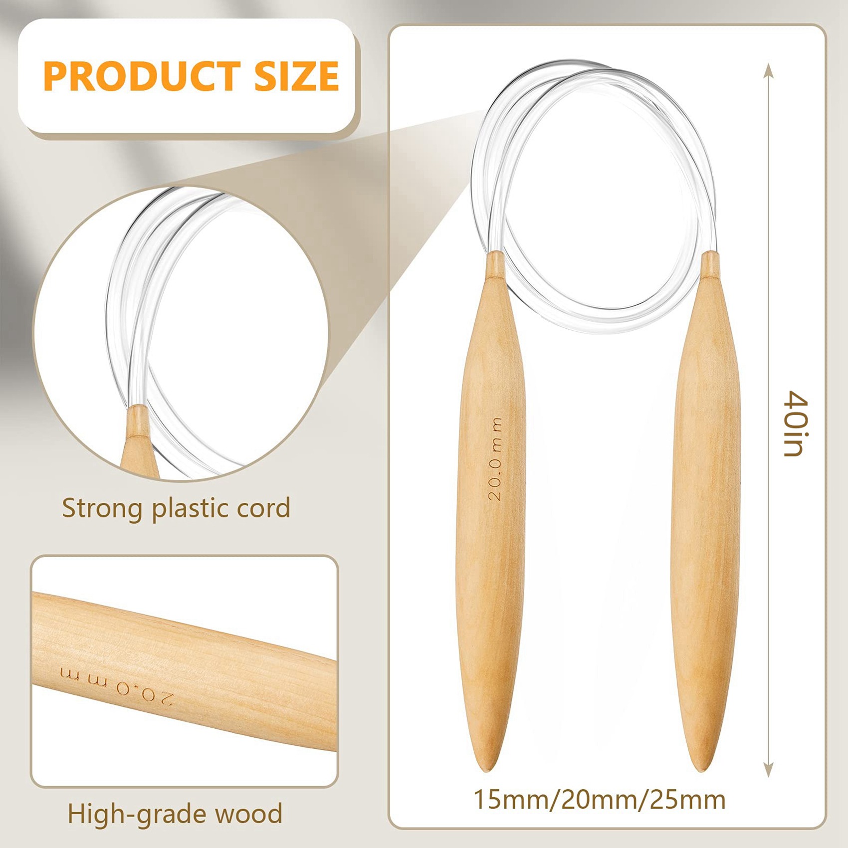 Professional 6X Bamboo Circula - Knitting Needle Circular avaliação e preço
