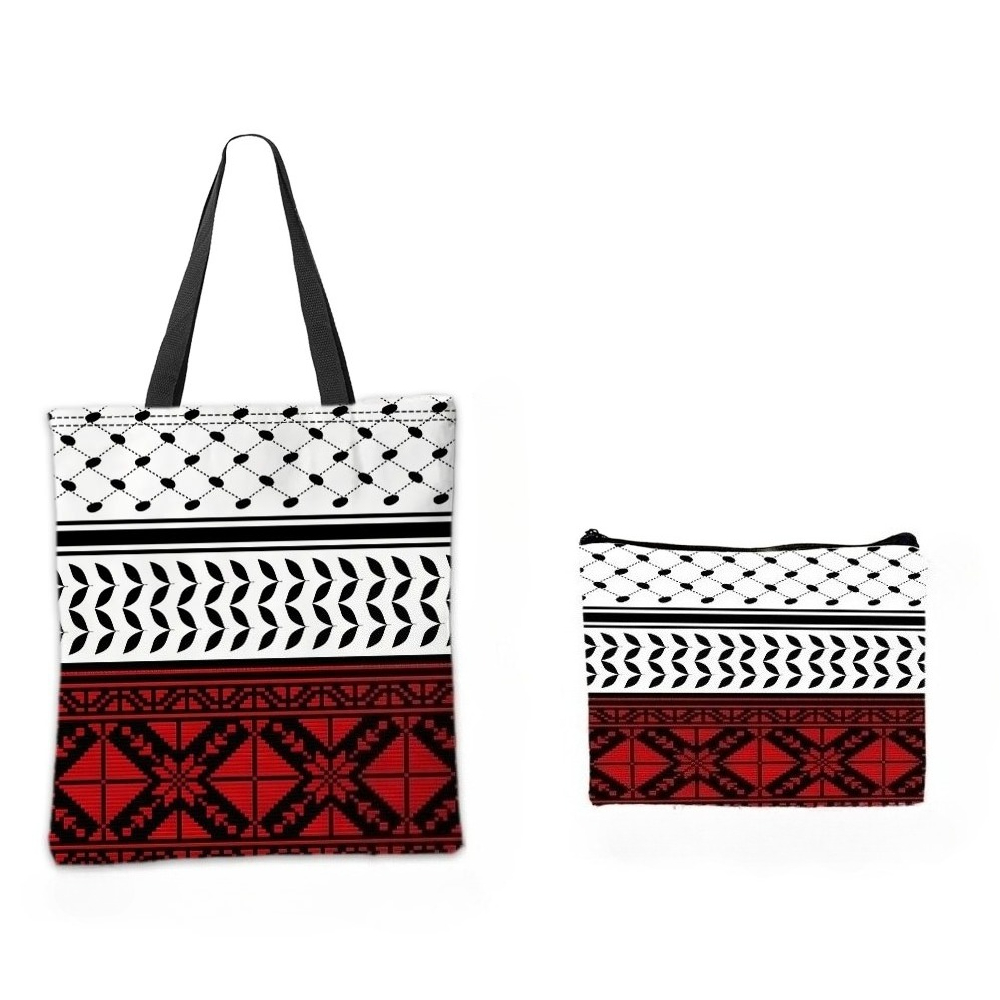 Red ,Black White Geometric Pat - Art Craft Bag avaliação e preço