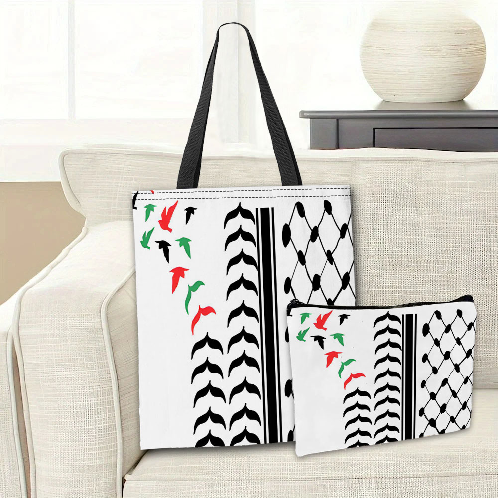 Red ,Black White Geometric Pat - Art Craft Bag avaliação e preço