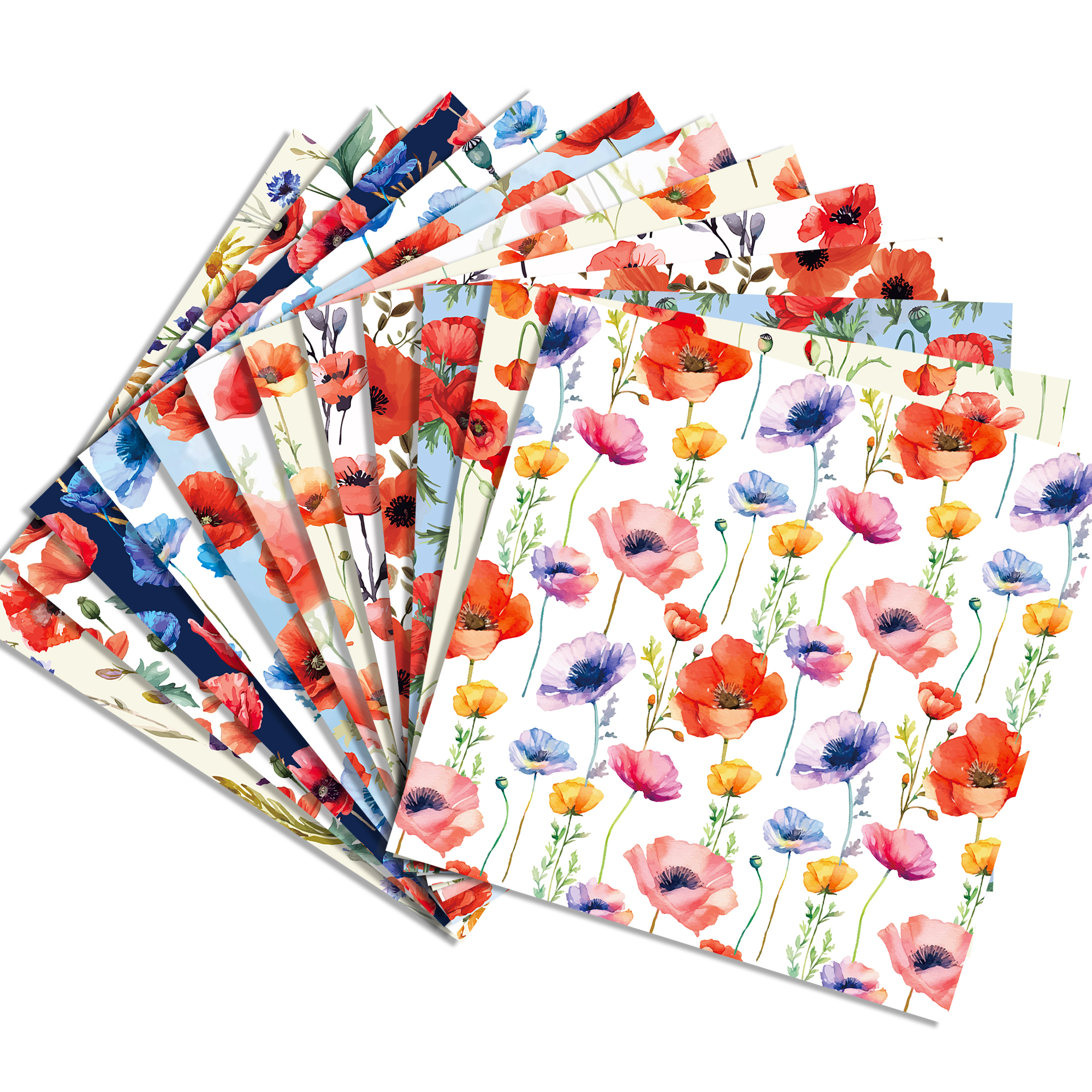 24pcs 30*30cm Poppy Red Flower - Art Craft Flower Making avaliação e preço