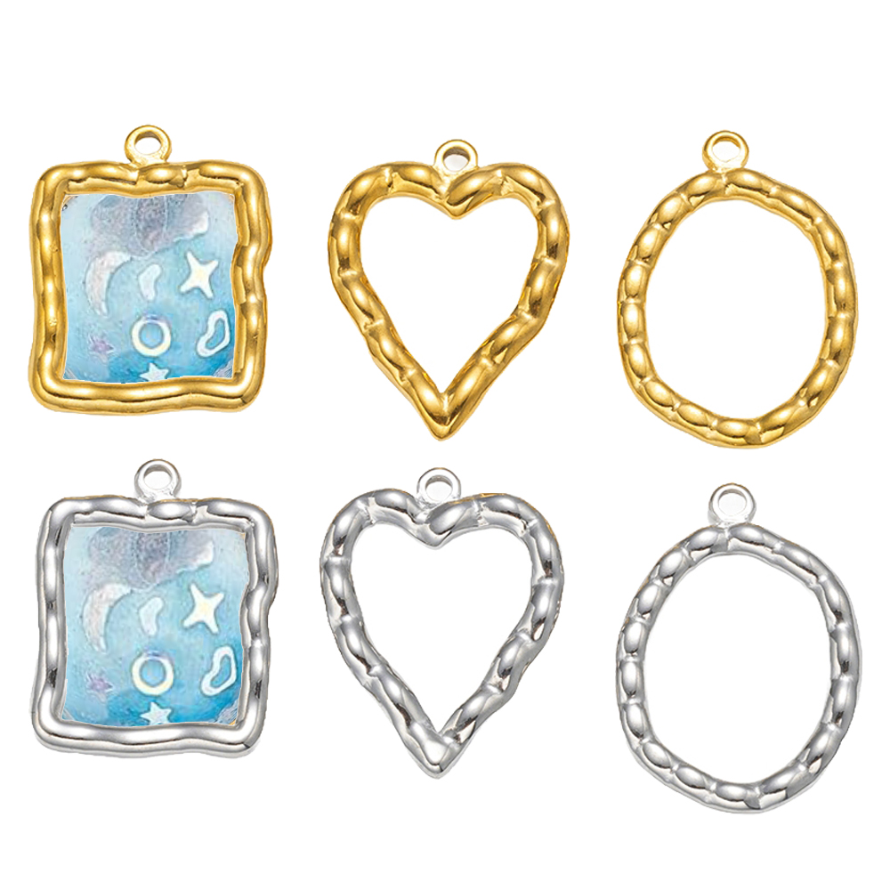 5pcs Stainless Steel Heart Rou - Art Craft Resin avaliação e preço