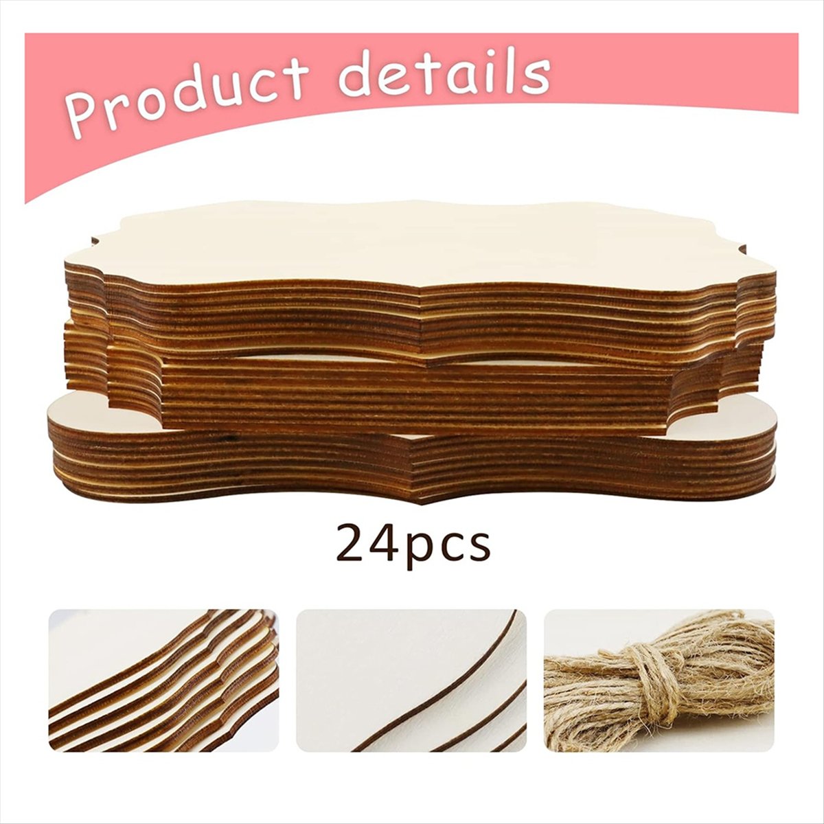 A56K 24 Pcs Unfinished Hanging - Art Craft Door avaliação e preço