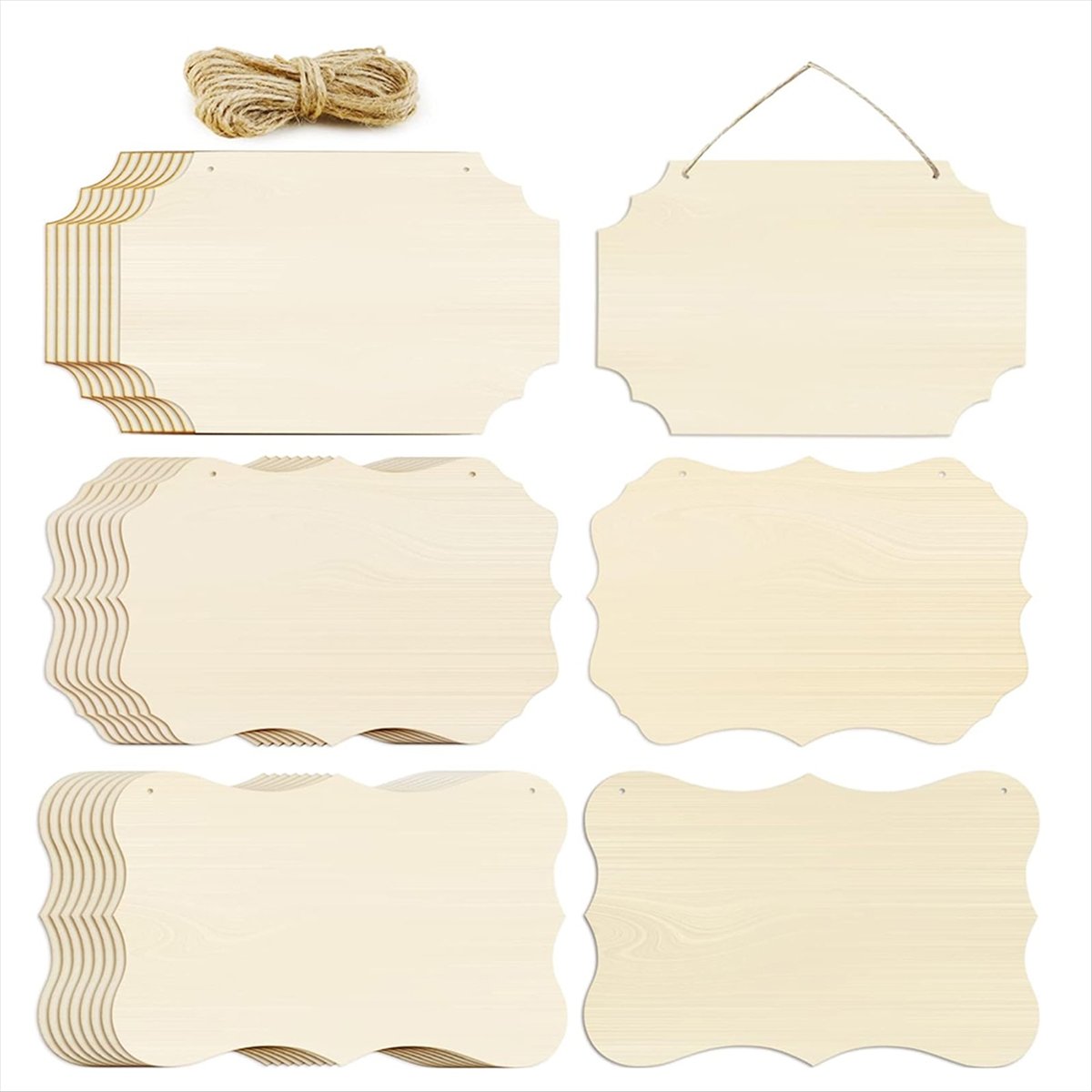 A56K 24 Pcs Unfinished Hanging - Art Craft Door avaliação e preço