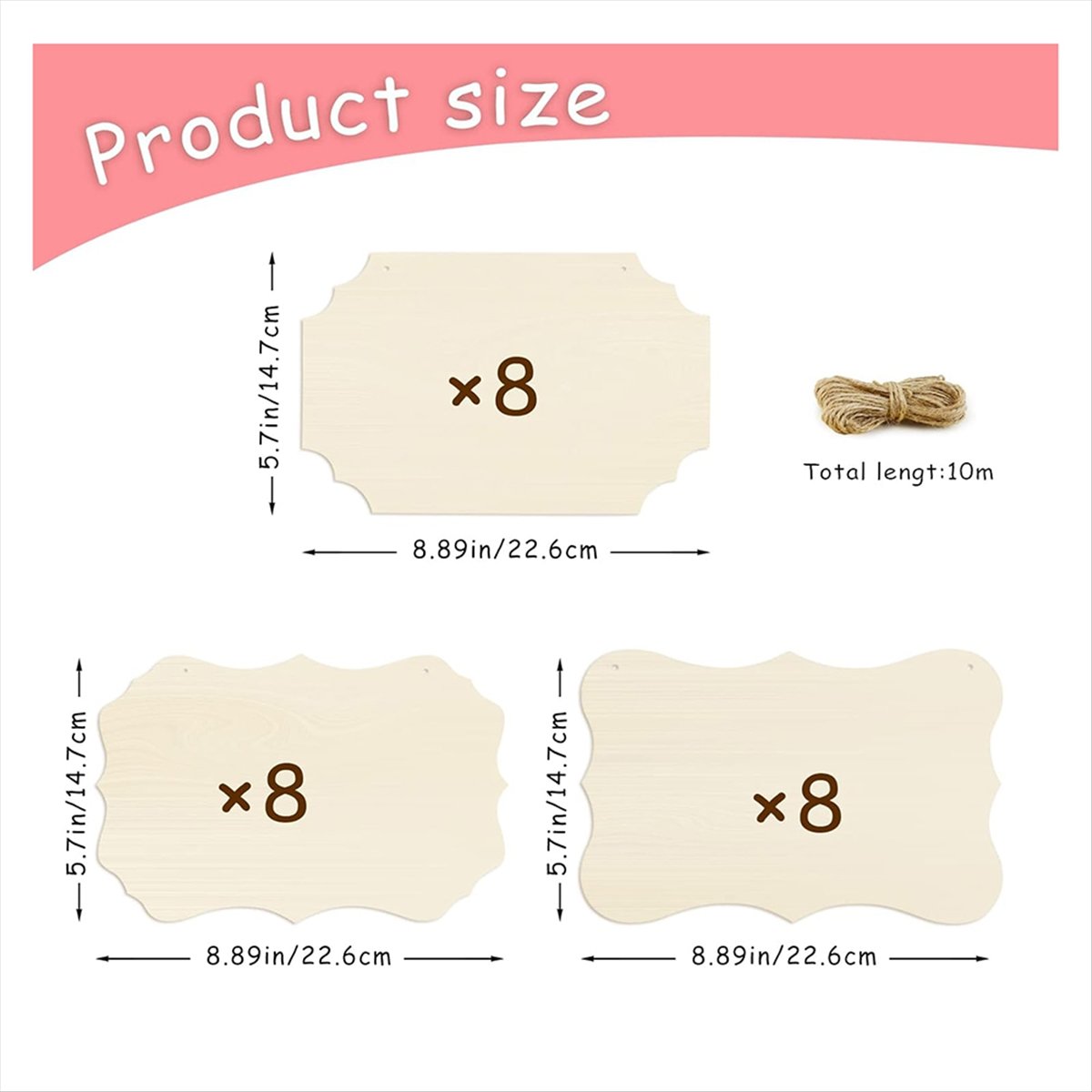 A56K 24 Pcs Unfinished Hanging - Art Craft Door avaliação e preço