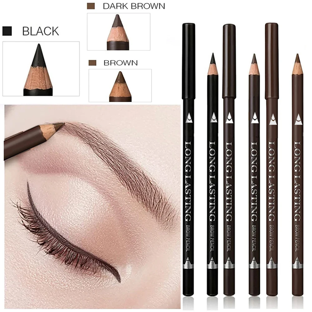 6/12Pcs Eye Brow Pencil Waterp - Colored Pencil Professional avaliação e preço