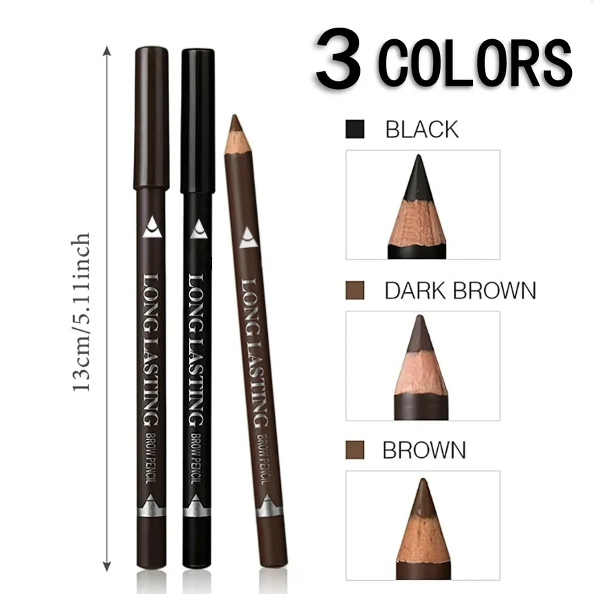 6/12Pcs Eye Brow Pencil Waterp - Colored Pencil Professional avaliação e preço