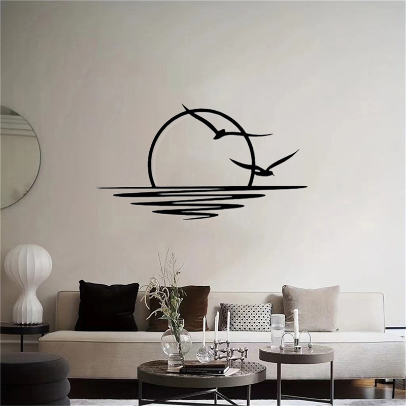 Metal Wall Art Sun Sea Gull Cr - Art Craft Door avaliação e preço
