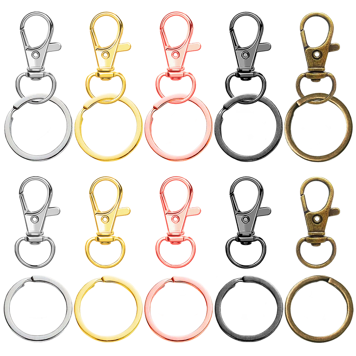 10/20/30/50 Set Swivel Keychai - Art Craft Gifts avaliação e preço