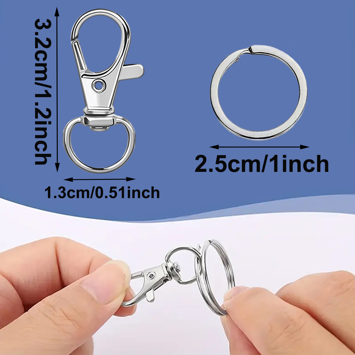 10/20/30/50 Set Swivel Keychai - Art Craft Gifts avaliação e preço