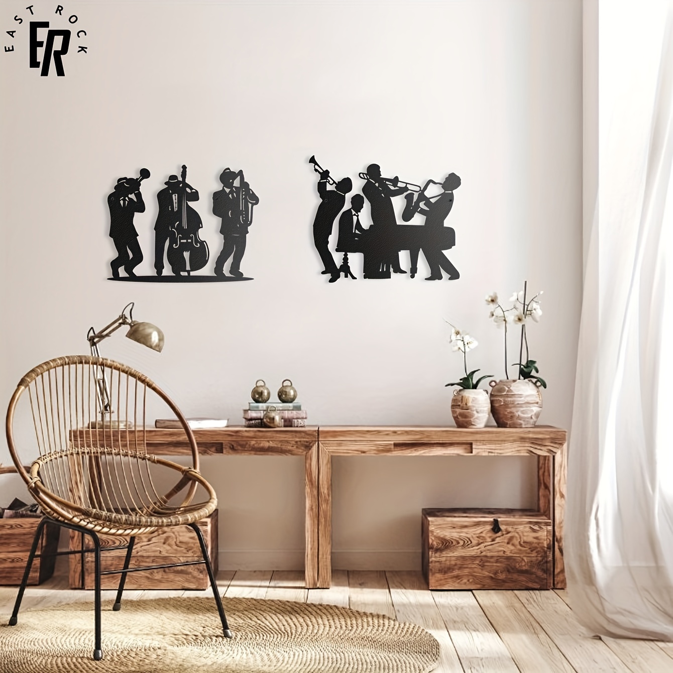 Metal Musician Silhouette Wall - Art Craft Bar avaliação e preço