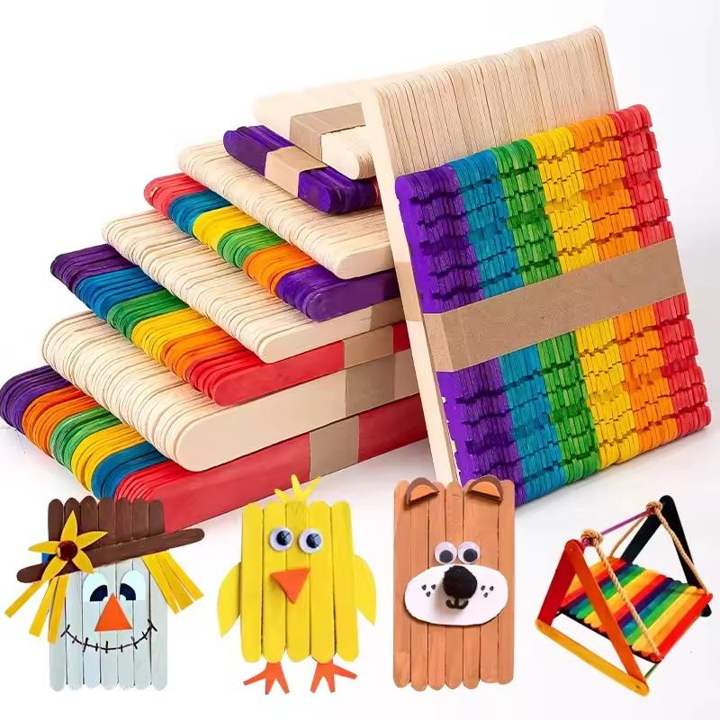 Bulk Colorful Wooden Ice Cream - Art Craft School avaliação e preço