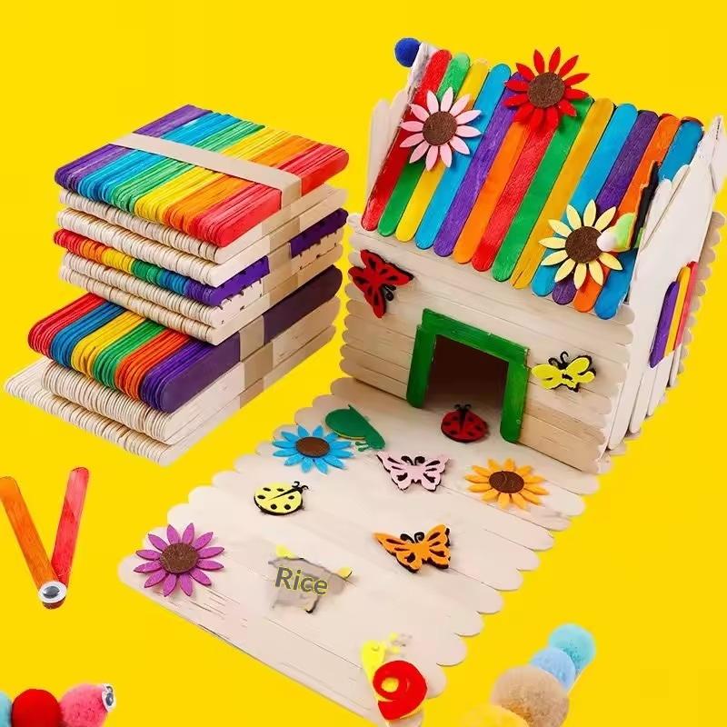 Bulk Colorful Wooden Ice Cream - Art Craft School avaliação e preço