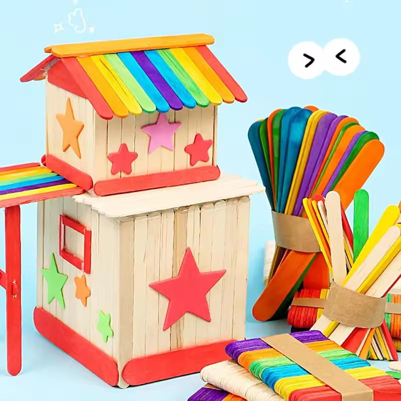 Bulk Colorful Wooden Ice Cream - Art Craft School avaliação e preço