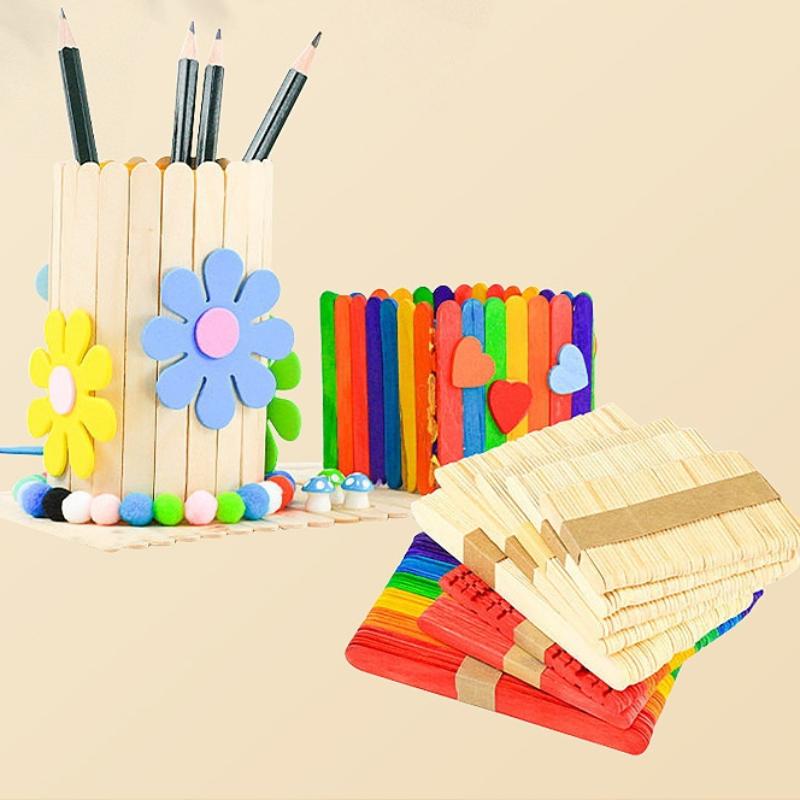 Bulk Colorful Wooden Ice Cream - Art Craft School avaliação e preço