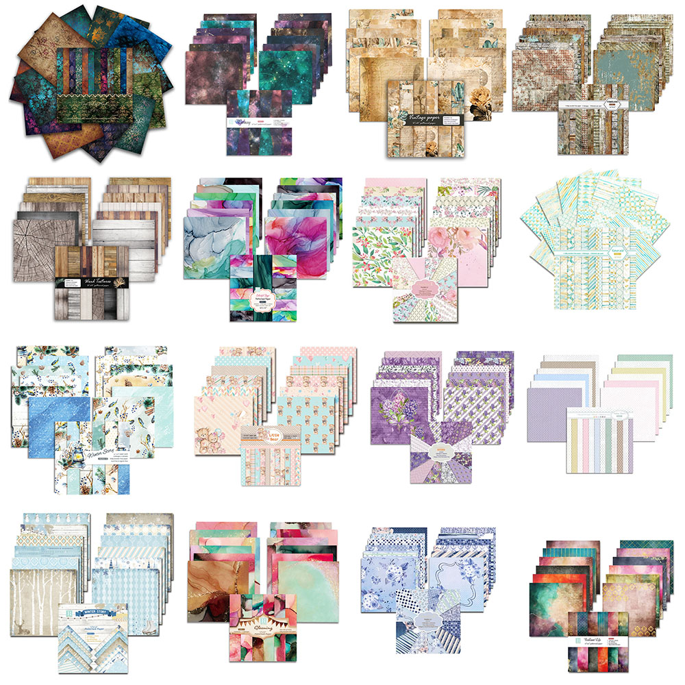 24 Sheets 30x30cm Scrapbook Pa - Art Craft Journal avaliação e preço