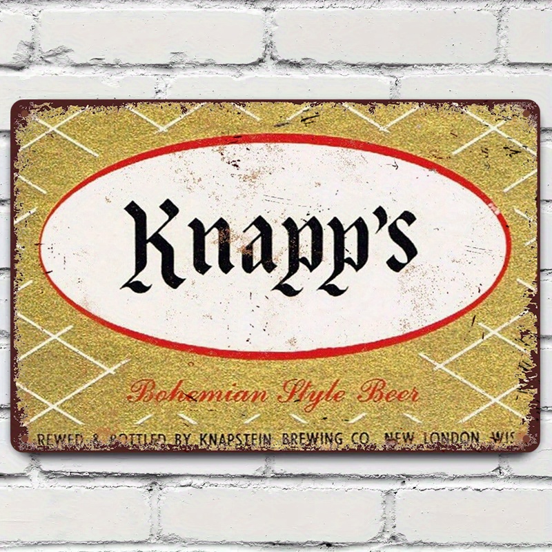 Knapp'S Vintage Metal Tin Sign - Art Craft Bar avaliação e preço