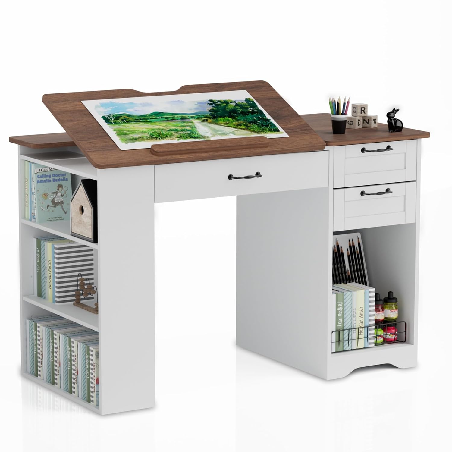 Drafting Table with Storage Ca - Art & Craft Jojo avaliação e preço