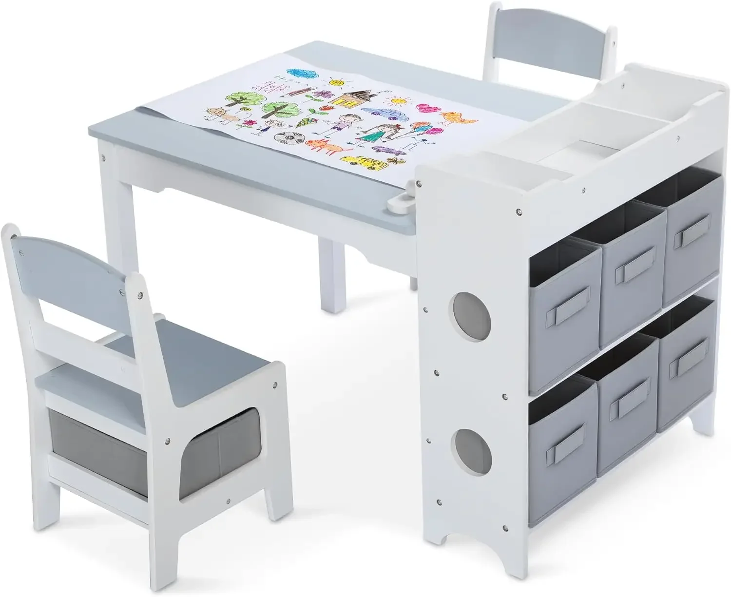 Kids Art Table & Chairs Set, W - Art Craft Toddlers avaliação e preço