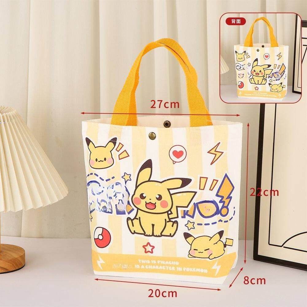 Pokémon canvas bag with cute c - Art Craft Bag avaliação e preço