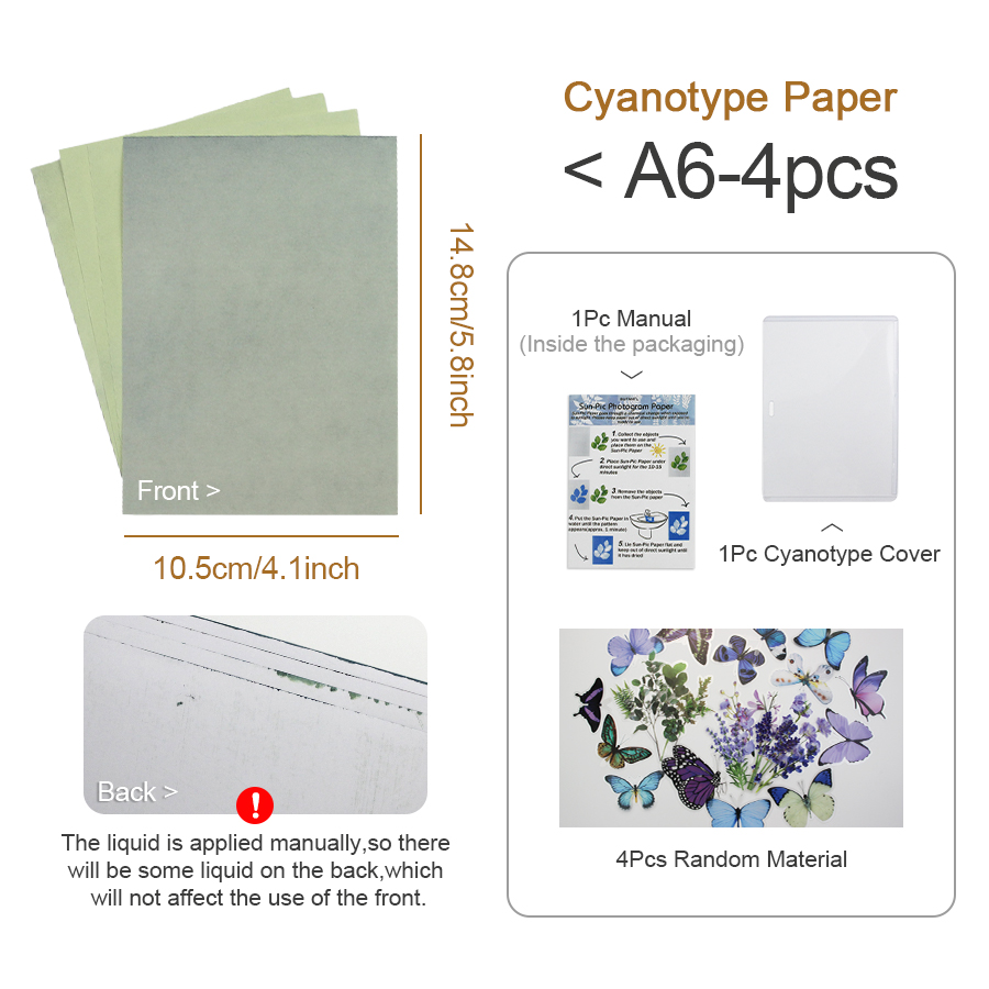 A6 Cyanotype DIY Kit Sun Print - Art Craft School avaliação e preço