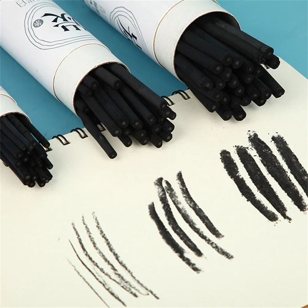 Black Color Charcoal Sticks Wi - Colored Pencil Professional avaliação e preço