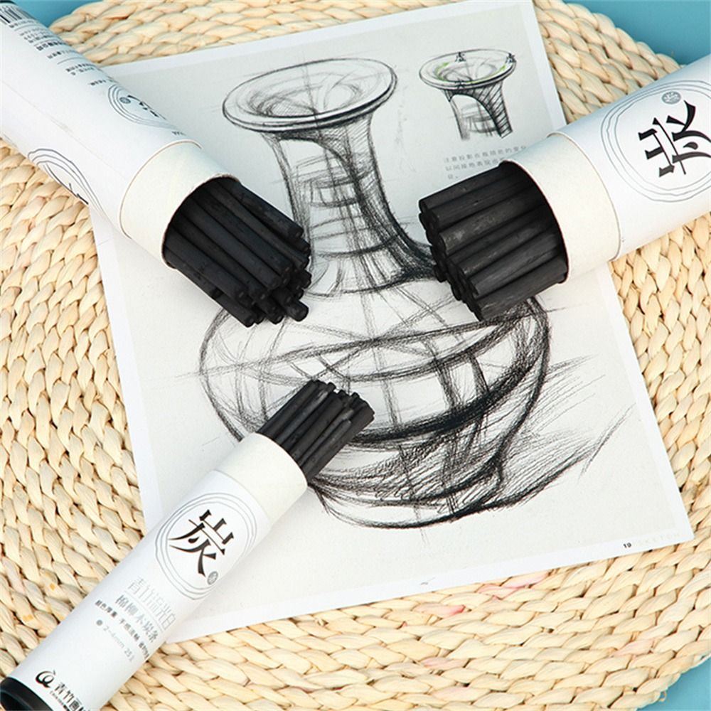 Black Color Charcoal Sticks Wi - Colored Pencil Professional avaliação e preço