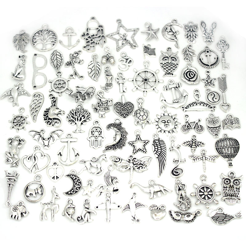 50Pcs/Lot Tibetan Silver Mixed - Art Craft Flower Making avaliação e preço
