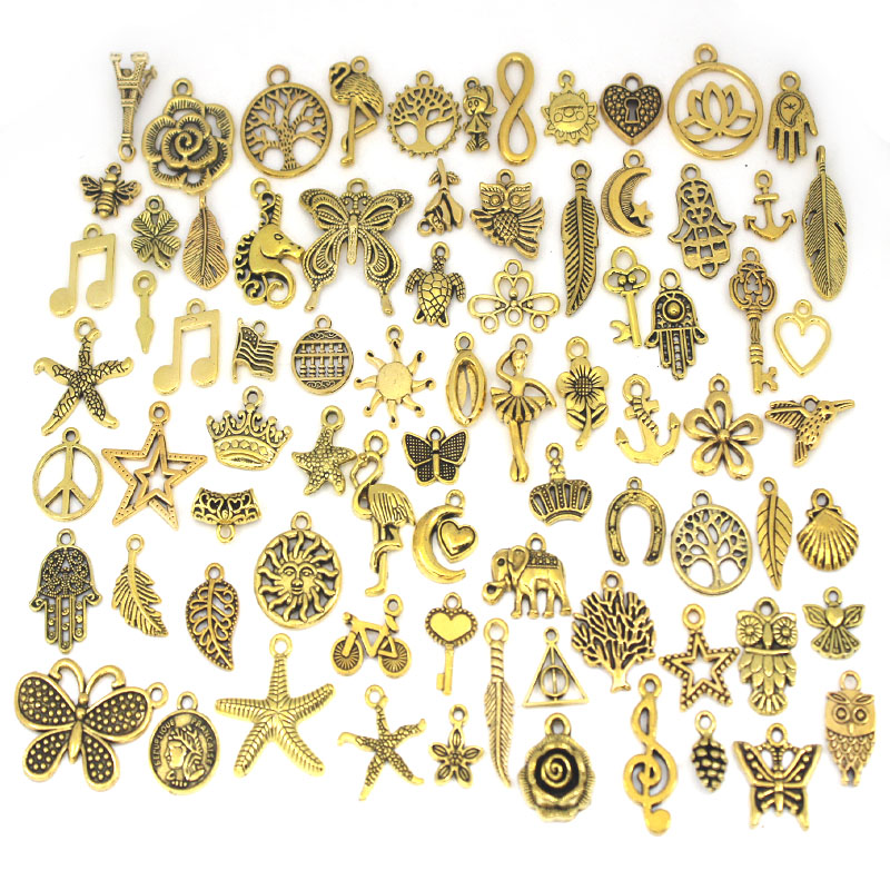 50Pcs/Lot Tibetan Silver Mixed - Art Craft Flower Making avaliação e preço